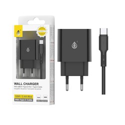 One Plus EU Wall Charger NA0277 with 1USB+1Type-C Port QC 3.0+PD(20W) Black One Plus EU Wall Charger NA0277 with 1USB+1Type-C Port QC 3.0+PD(20W) Black